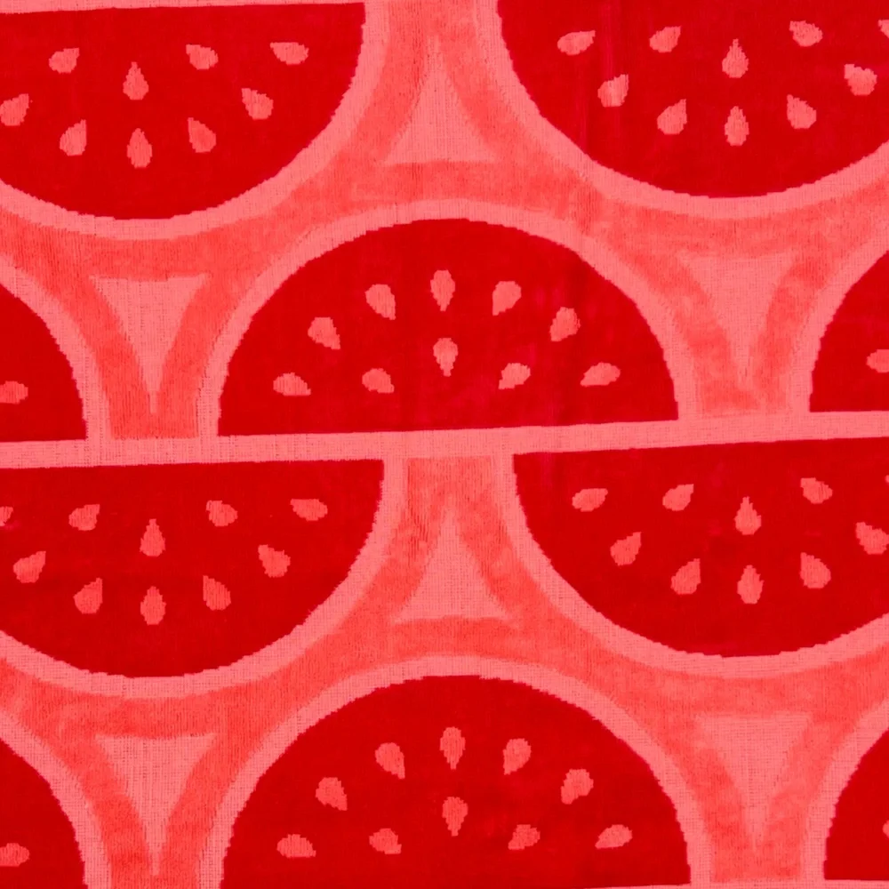 Caro - Watermelon Wedge’ Plush Beach Towel. 36” x 68”. NWT. Firm!